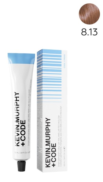 K.M+Code 8.13 8AG Light.Blonde.Ash.Gold Краска для волос 100 мл Smart Permanent Colour Lamellar Technology
