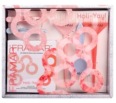 Framar Holy-Yay Kit набор кистей для окрашивания волос 8 шт «Вдохновение праздника 2.0» Кисть 3 шт+Зажимы 2 шт, вытяжная фольга 