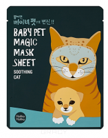 Holika Holika Baby Pet Magic Mask Sheet Cat - Тканевая маска-мордочка смягчающая, Кошка, 22 мл