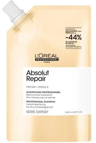 Loreal Professionnel Шампунь (рефилл) для реконструкции сильно поврежденных волос Absolut Repair Shampoo, 1000 мл.