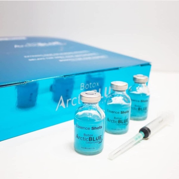 Ампульный холодный ботокс для волос KV-1 Essence Shots Arctic Blue СИНИЙ 12 шт по 20 мл 
