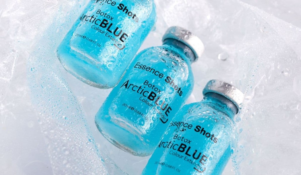 Ампульный холодный ботокс для волос KV-1 Essence Shots Arctic Blue СИНИЙ 20 мл