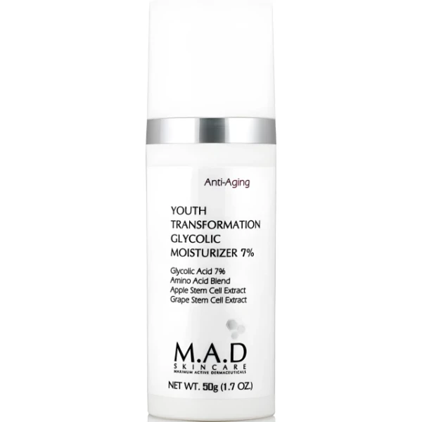 Омолаживающий увлажняющий крем с гликолевой кислотой Youth Transformation Glycolic Moisturizer 7%, 50 г 	 