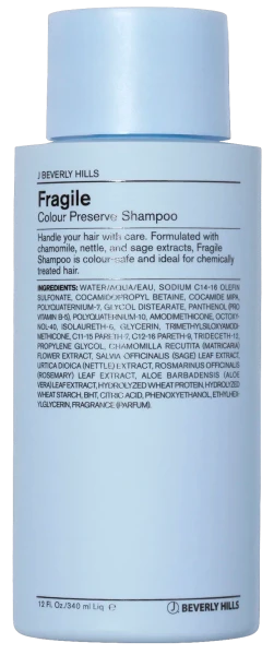J Beverly Hills Hair Care Fragile Shampoo Шампунь для окрашенных и поврежденных волос 340 мл