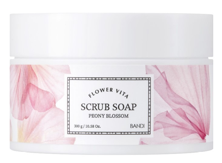 Bandi Скраб для рук и тела «Пион» Flower Vita Scrub Soap Peony Blossom 300 мл