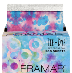 Framar 5x11 Pop Ups Tie Dye Вытяжная фольга с тиснением (12,5x28см) «Тай-Дай» 500 листов 