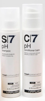Napura Набор PH-баланс S7 + C7: Шампунь Shampoo+Кондиционер Conditioner (2x200 мл) для очистки от укладочных средств