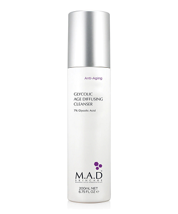 M.A.D Skincare Glycolic Age Diffusing Cleanser Очищающий гель с 7% гликолевой кислотой предотвращающий старение кожи 200 мл