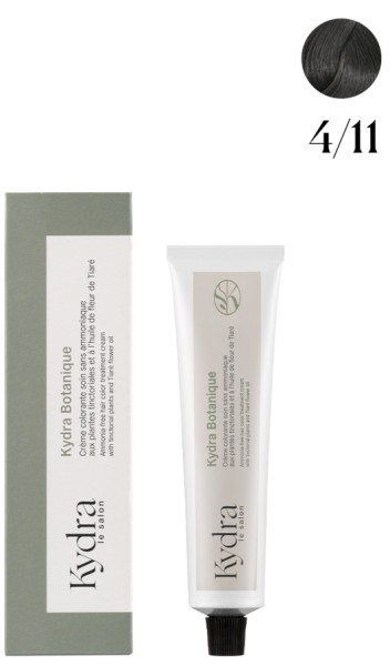 Kydra Крем-краска для волос Botanique 4/11 Крем-краска для волос 60 мл Intense Ash Brown без аммиака 