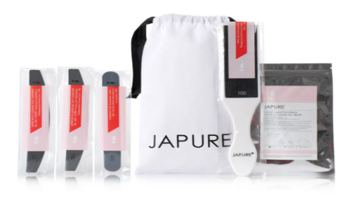 Japure Manicure + Pedicure Stars Kit / Набор для маникюра и педикюра 4 пилки и палочка пушер в подарочном мешочке 29х1х16 см 
