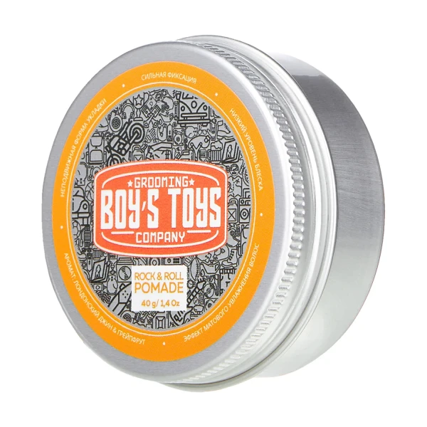 Помада для волос сильной фиксации и сред. уровнем блеска Boy's Toys Rock & Roll Pomade, 40г