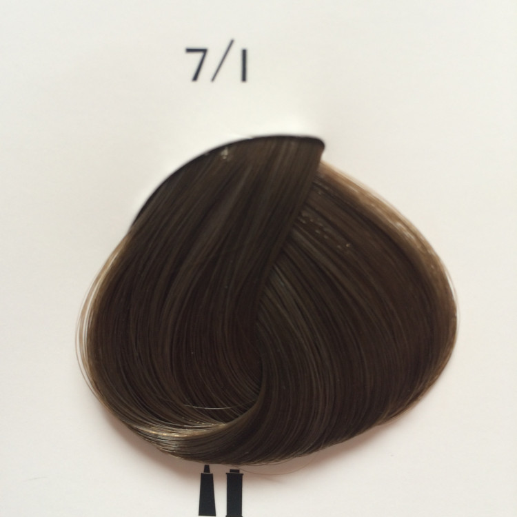 Профессиональная краска для волос KYDRA 7/1 пепельный блонд Ash Blonde Cendre, 60 мл