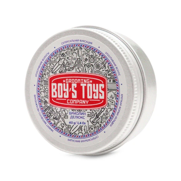Бриолин для укладки волос сверх сильной фиксации со сред. уровнем блеска Boy's Toys, 40 мл