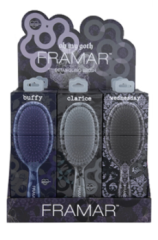 Framar Detangle Brush Display Распутывающие щетки для волос «Oh My Goth» «О, мой гот!» 9 шт