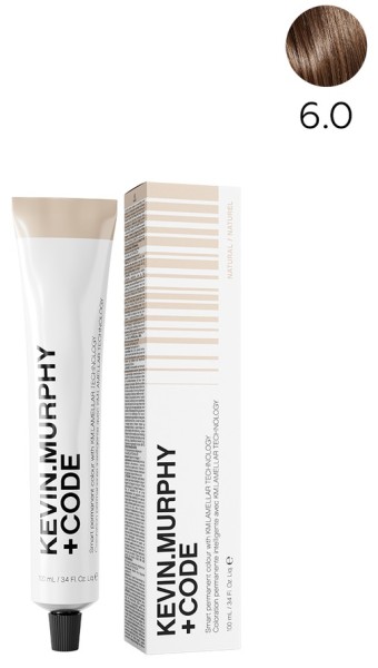 Kevin Murphy+Code 6.0 6N Dark.Blonde.Natural Краска для волос 100 мл Smart Permanent Colour With KM.Lamellar Technology 
