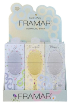 Framar Распутывающая щетка «Вечеринка в саду» Detangle Brush Display Garden Party 9 шт