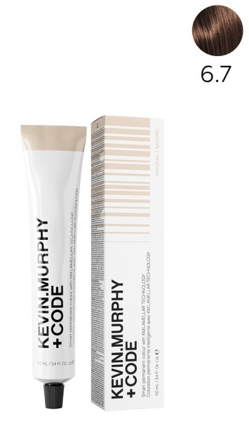 Kevin.M+Code 6.7 CH Dark.Blonde.Chocolate Краска для волос 100 мл Smart Permanent Colour With KM.Lamellar Technology 