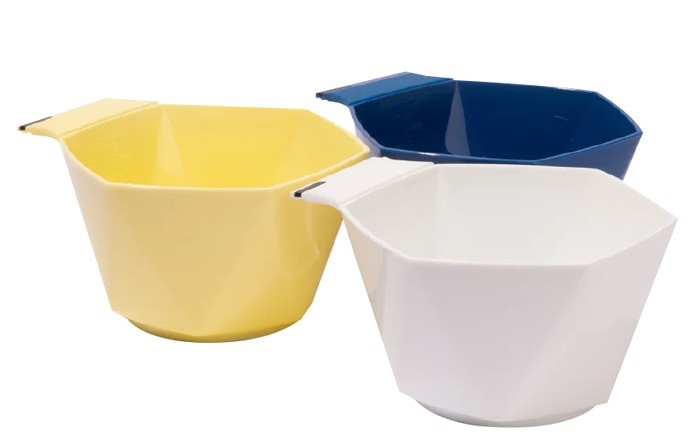 Framar Limoncello Write N'Wipe Bowls 3PC Миски для окрашивания волос с вкладками для записей «Лимончелло» 3 шт 