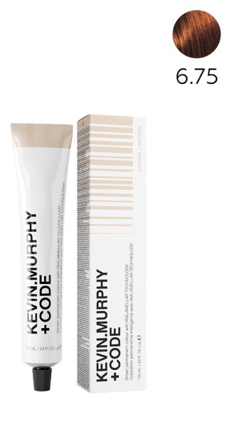 K.M+Code 6.75 6CHM Dark.Blonde.Chocolate.Mahogany Краска для волос 100 мл Smart Permanent Colour With Lamellar Technology  