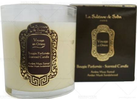 La Sultane de Saba Свеча ароматическая 165 г «Путешествие в Индию» Мускус/Ладан/Ваниль Scented Candle vanila, muscus and incense