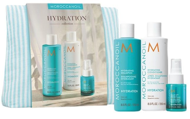 Весенний набор Moroccanoil 2026 Hydration для увлажнения волос: Шампунь, Кондиционер 2х250 мл, Несмываемый кондиционер 50 мл
