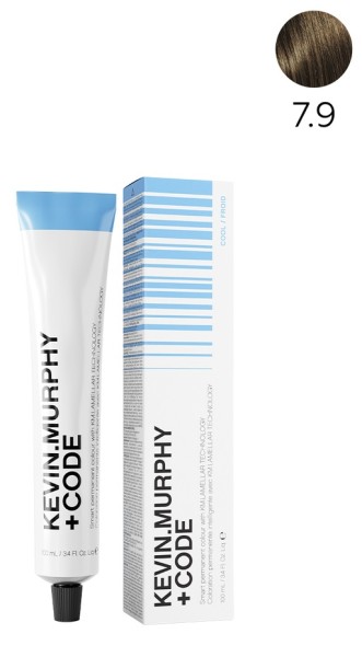 Kevin.M+Code 7.9 7MT Medium.Blonde.Matte Краска для волос 100 мл Smart Permanent Colour With KM.Lamellar Technology  