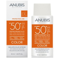 Антивозрастная солнцезащитная эмульсия с тоном СПФ 50+ COLOR SPF50+ Anti-Aging Sun Emulsion, 50 ml