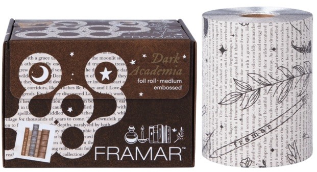 Framar Embossed Roll Medium Dark Academia 320 Ft Фольга в рулоне с тиснением «Темная академия» 98 м для окрашивания 